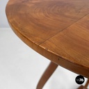 Italian Biedermeier style wooden round pedestals or columns, early 1800s