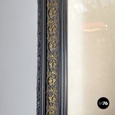 English antique etching print with black wood and golden metal frame, 1863