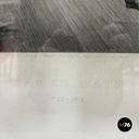 English antique etching print with black wood and golden metal frame, 1863