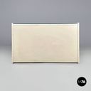 Italian post-modern white wood chest of drawers with black plastic handles 1980s