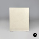 Italian post-modern white wood chest of drawers with black plastic handles 1980s