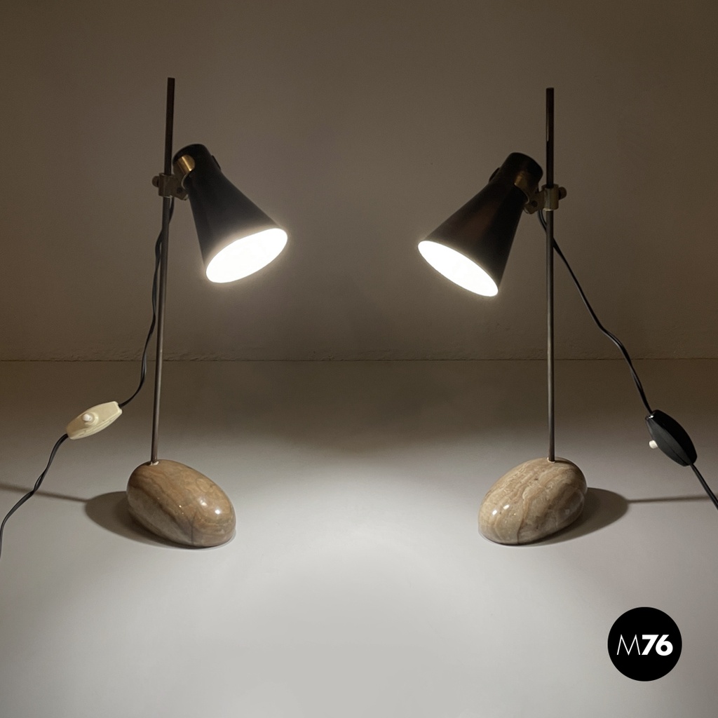 Italian mid-century modern table lamps LTA1 Sasso Caccia Dominioni Azucena 1950s