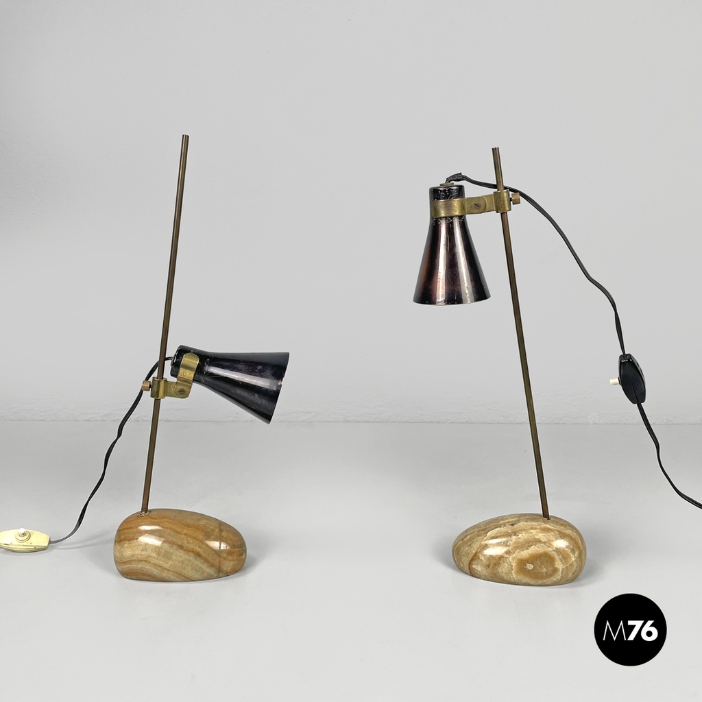 Italian mid-century modern table lamps LTA1 Sasso Caccia Dominioni Azucena 1950s