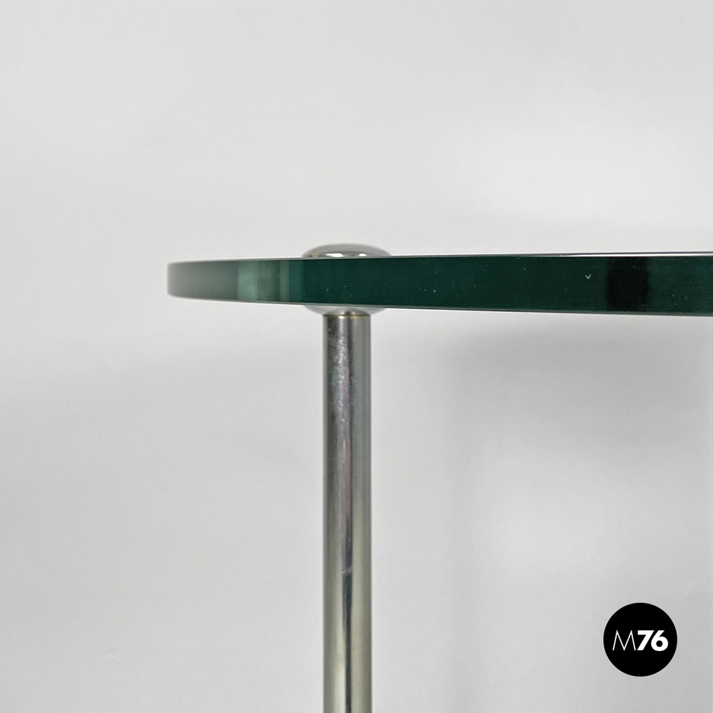 Italian modern cart T6 transparent glass tops Luigi Caccia Domini Azucena, 1970s