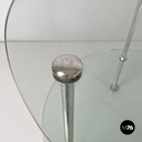 Italian modern cart T6 transparent glass tops Luigi Caccia Domini Azucena, 1970s