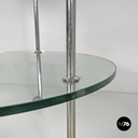 Italian modern cart T6 transparent glass tops Luigi Caccia Domini Azucena, 1970s