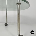 Italian modern cart T6 transparent glass tops Luigi Caccia Domini Azucena, 1970s