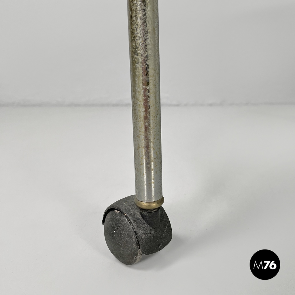 Italian modern cart T6 transparent glass tops Luigi Caccia Domini Azucena, 1970s