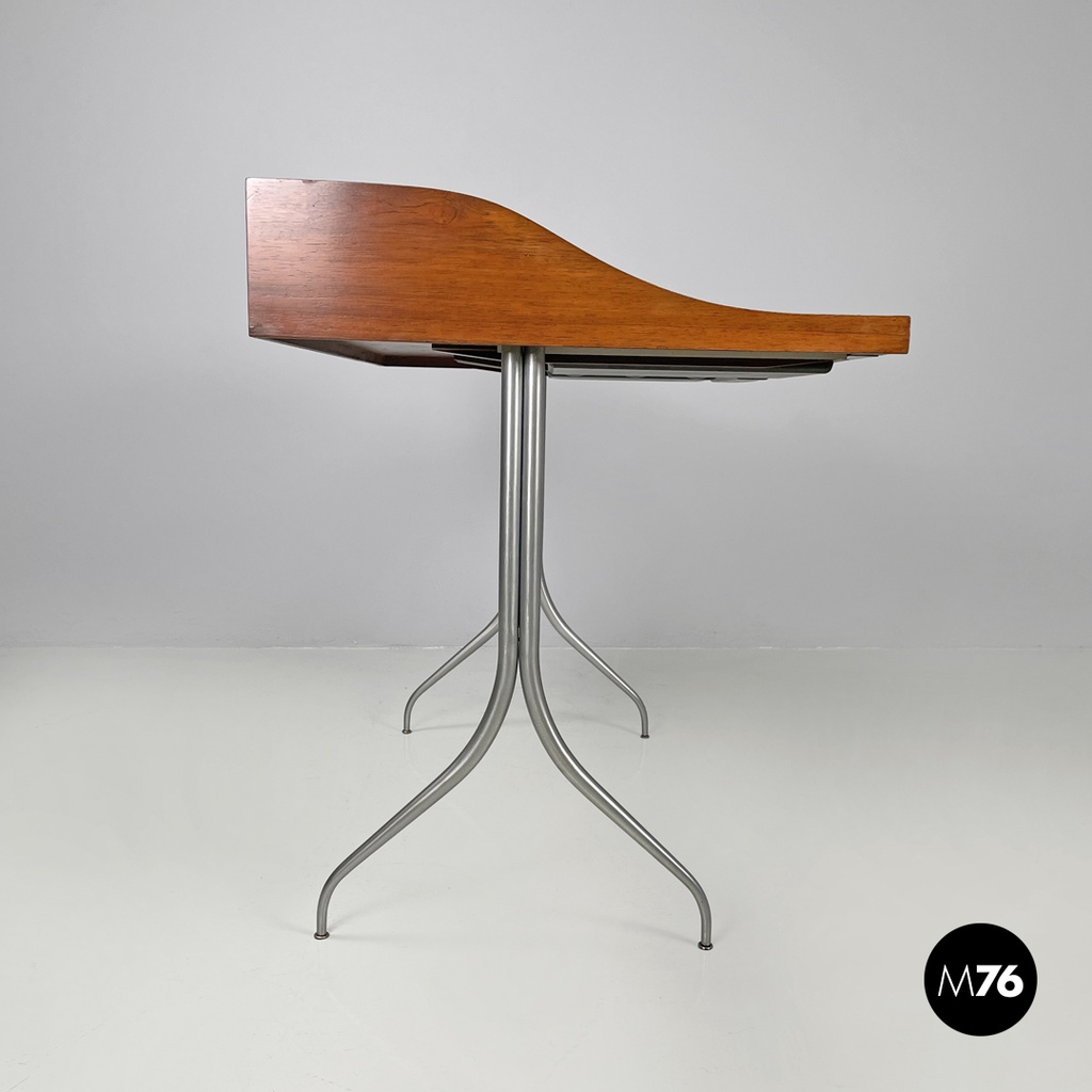 American mid-century modern wood laminate desk George Nelson Herman Miller 1960s