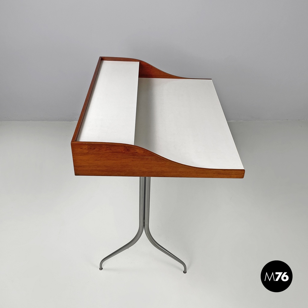 American mid-century modern wood laminate desk George Nelson Herman Miller 1960s