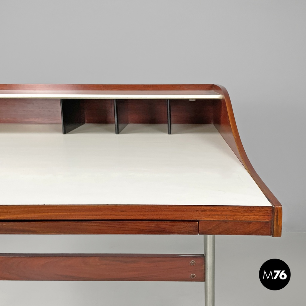 American mid-century modern wood laminate desk George Nelson Herman Miller 1960s
