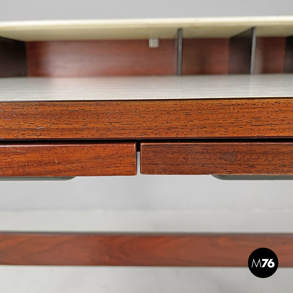 American mid-century modern wood laminate desk George Nelson Herman Miller 1960s