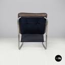 Swedish modern brown faux leather armchairs Pixi Gillis Lundgren for Ikea, 1970s