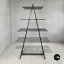 Italian modern Wall o self-supporting bookcases in dark green metal, 1980s