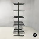 Italian modern Wall o self-supporting bookcases in dark green metal, 1980s
