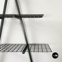 Italian modern Wall o self-supporting bookcases in dark green metal, 1980s