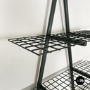 Italian modern Wall o self-supporting bookcases in dark green metal, 1980s