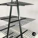 Italian modern Wall o self-supporting bookcases in dark green metal, 1980s