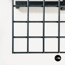 Italian modern Wall o self-supporting bookcases in dark green metal, 1980s