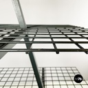 Italian modern Wall o self-supporting bookcases in dark green metal, 1980s