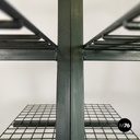 Italian modern Wall o self-supporting bookcases in dark green metal, 1980s