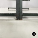 Italian modern Wall o self-supporting bookcases in dark green metal, 1980s