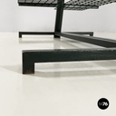 Italian modern Wall o self-supporting bookcases in dark green metal, 1980s