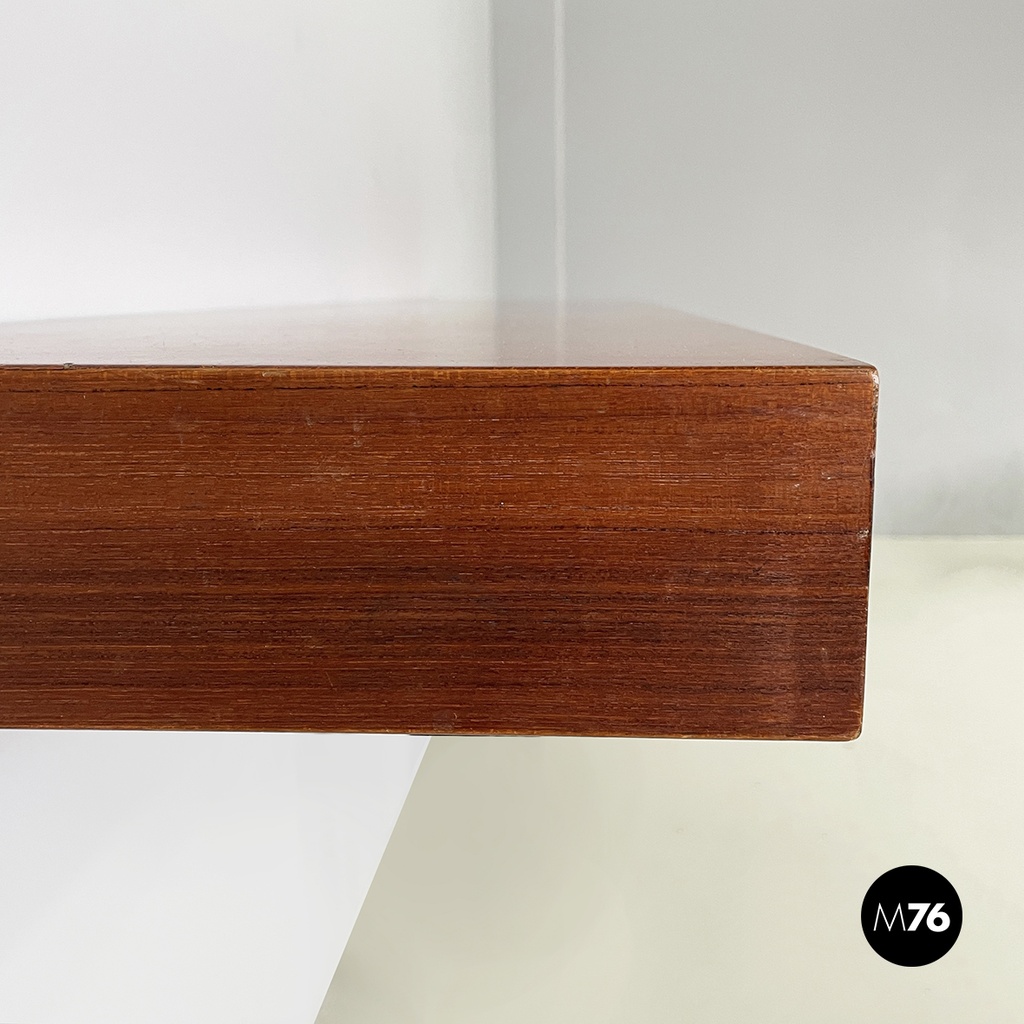Italian mid-century modern Rectangular console in wood, 1960s
