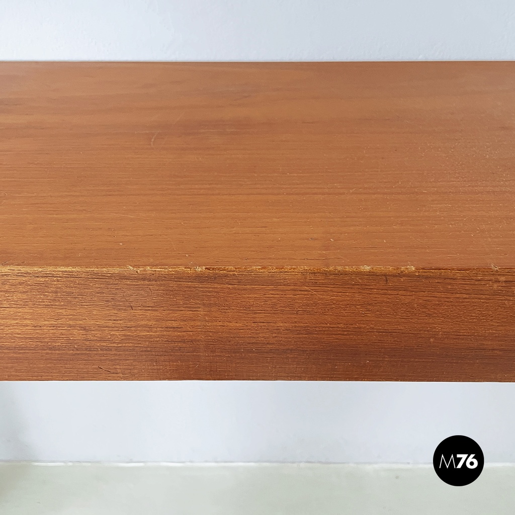 Italian mid-century modern Rectangular console in wood, 1960s