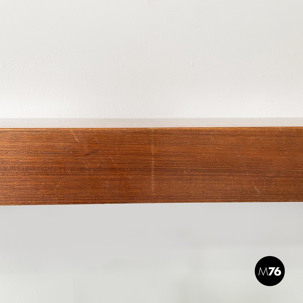 Italian mid-century modern Rectangular console in wood, 1960s