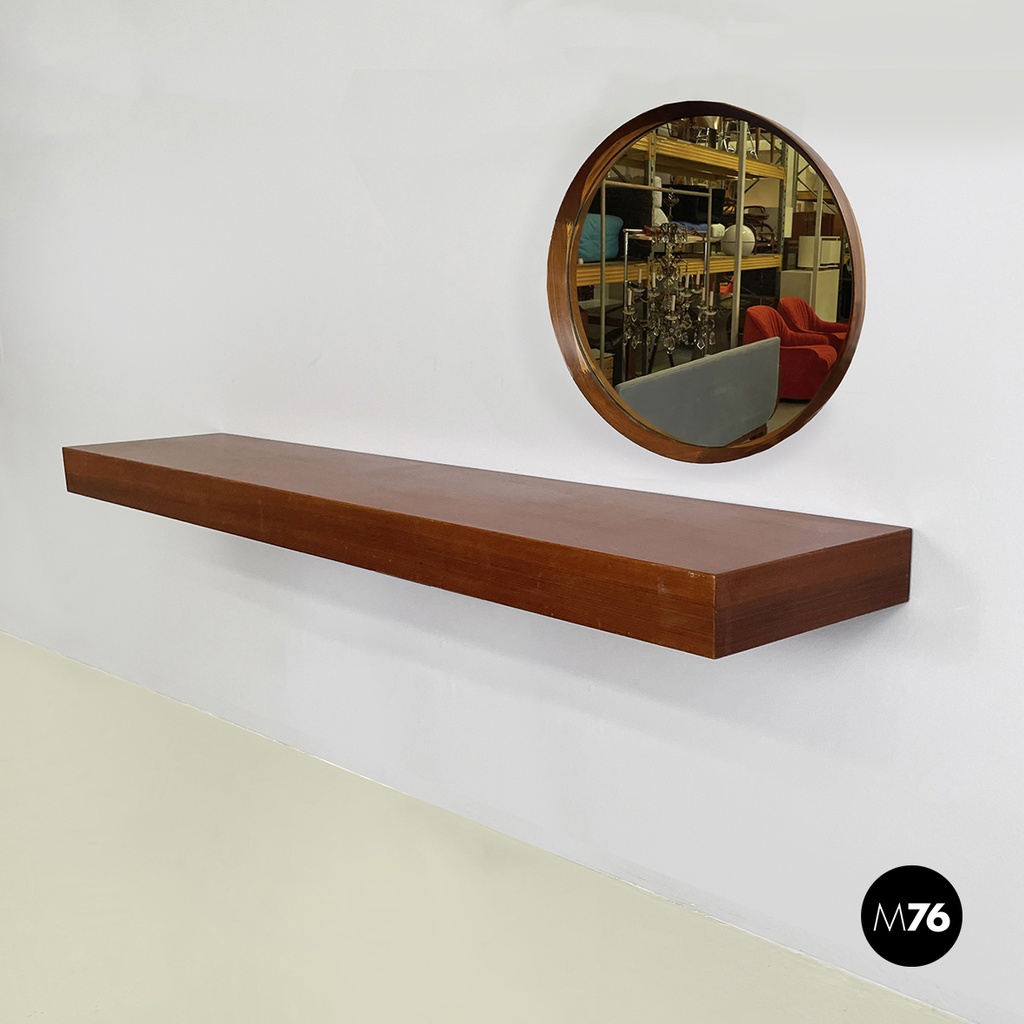 Italian mid-century modern Rectangular console in wood, 1960s