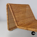 Italian mid-century modern rattan armchair P3 by Tito Agnoli for Bonacina, 1960s