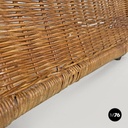 Italian mid-century modern rattan armchair P3 by Tito Agnoli for Bonacina, 1960s