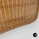 Italian mid-century modern rattan armchair P3 by Tito Agnoli for Bonacina, 1960s