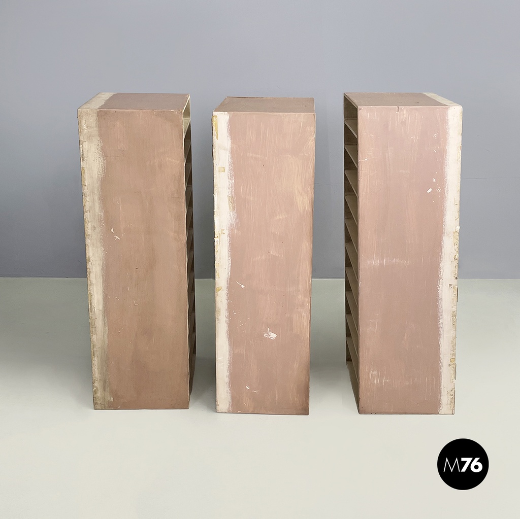 Italian modern Wooden filing cabinet or storage with shelves, 1990s