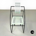 Italian modern light green blue chairs Quinta 605 by Mario Botta Alias, 1980s