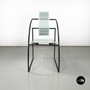 Italian modern light green blue chairs Quinta 605 by Mario Botta Alias, 1980s