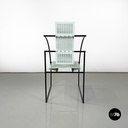 Italian modern light green blue chairs Quinta 605 by Mario Botta Alias, 1980s