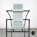 Italian modern light green blue chairs Quinta 605 by Mario Botta Alias, 1980s