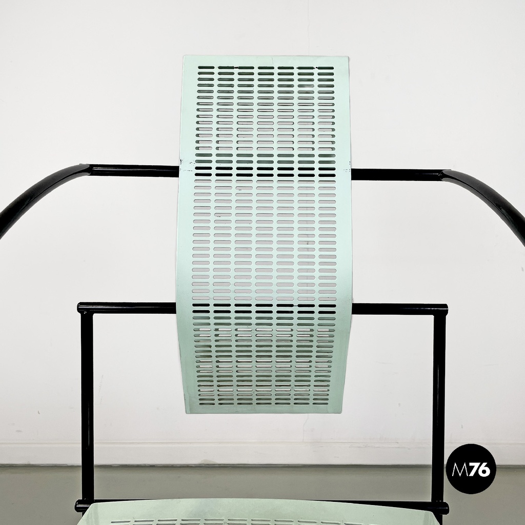 Italian modern light green blue chairs Quinta 605 by Mario Botta Alias, 1980s