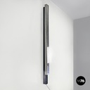 Italian modern tall wall lamp in chromed metal by Lamperti, 1970s