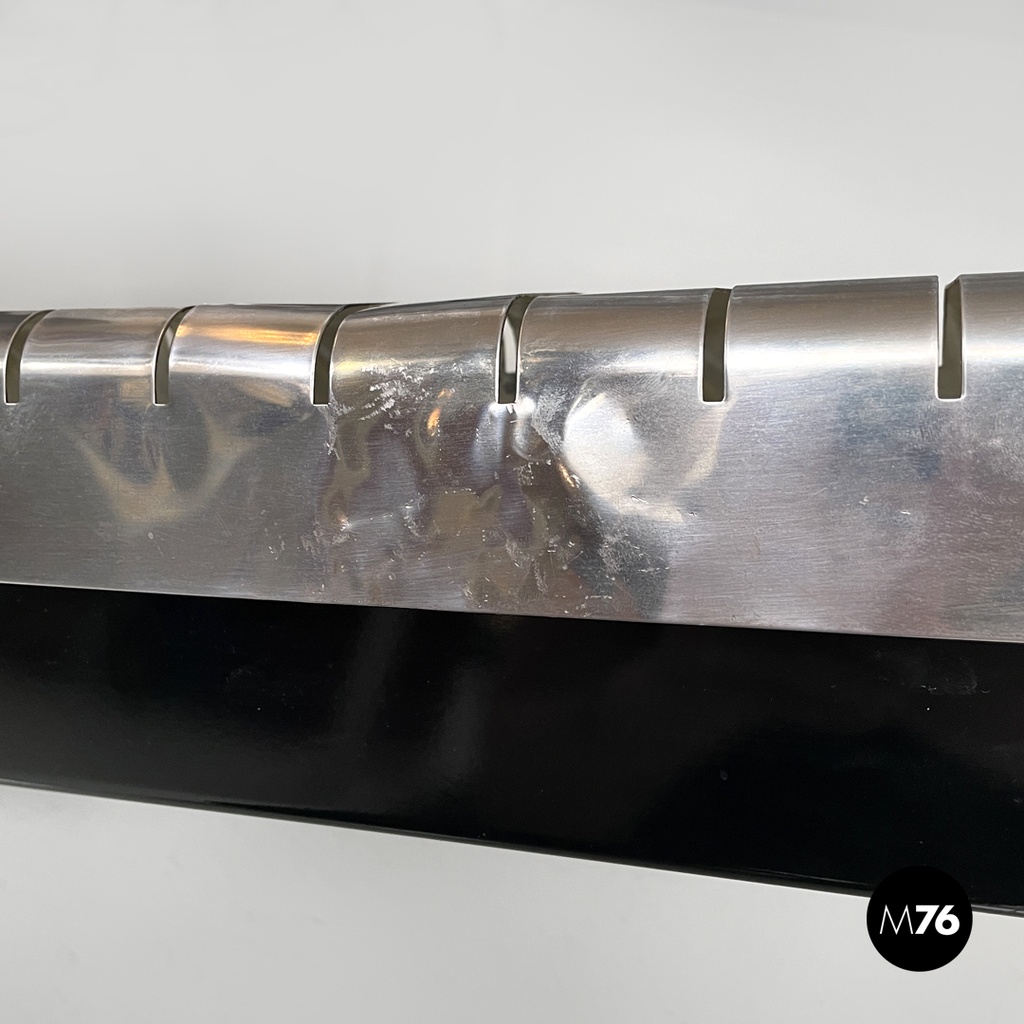 Italian modern tall wall lamp in chromed metal by Lamperti, 1970s