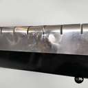 Italian modern tall wall lamp in chromed metal by Lamperti, 1970s