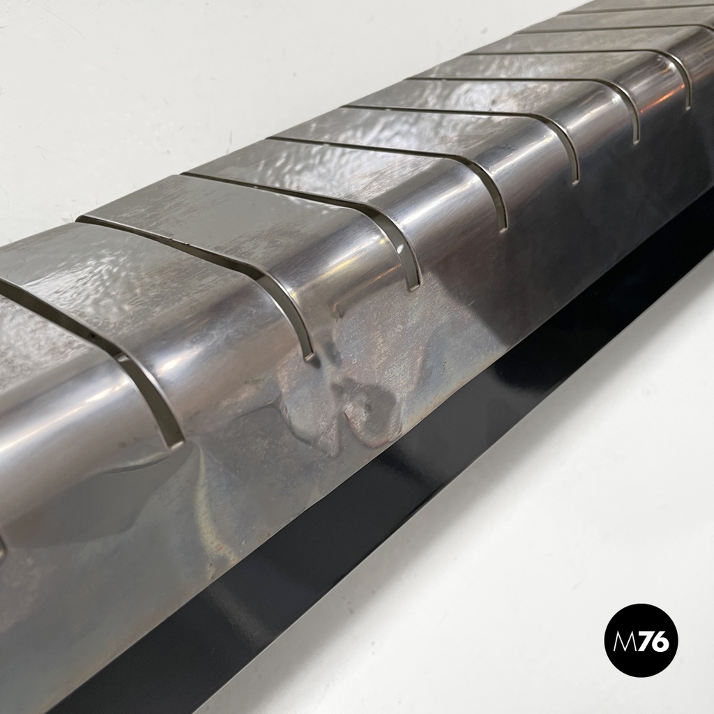 Italian modern tall wall lamp in chromed metal by Lamperti, 1970s