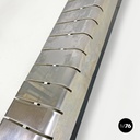 Italian modern tall wall lamp in chromed metal by Lamperti, 1970s