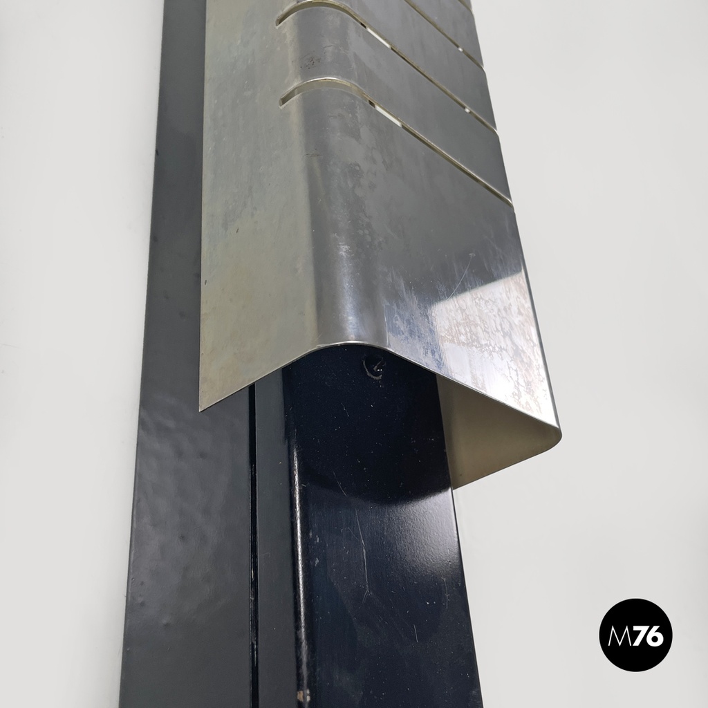 Italian modern tall wall lamp in chromed metal by Lamperti, 1970s