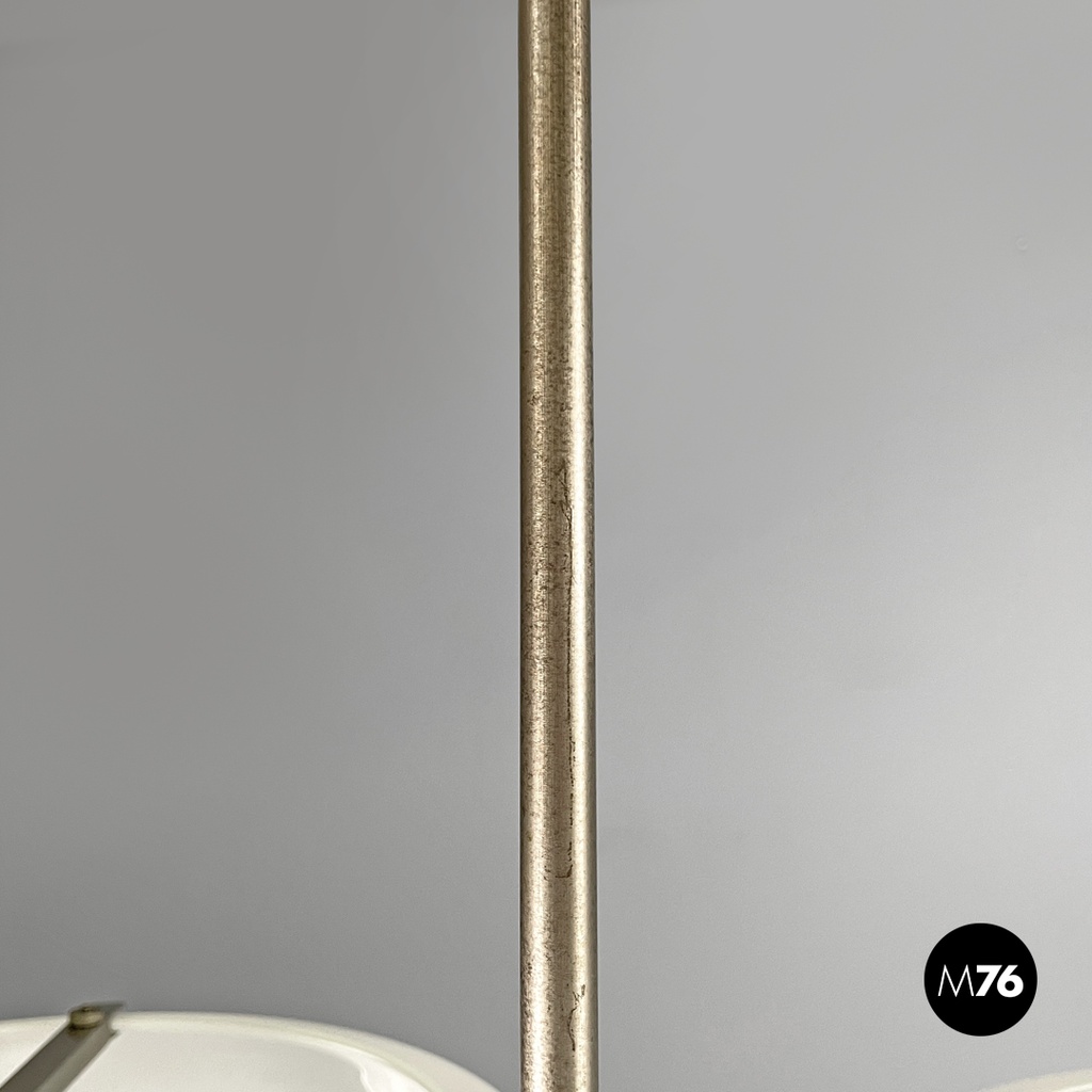 Italian modern glass brass chandelier Triclinio Vico Magistretti Artemide, 1970s