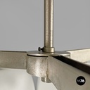 Italian modern glass brass chandelier Triclinio Vico Magistretti Artemide, 1970s