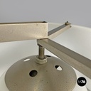 Italian modern glass brass chandelier Triclinio Vico Magistretti Artemide, 1970s