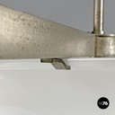 Italian modern glass brass chandelier Triclinio Vico Magistretti Artemide, 1970s